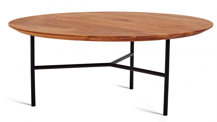 Tribeca soffbord oljad rustik ek/svart 80cm