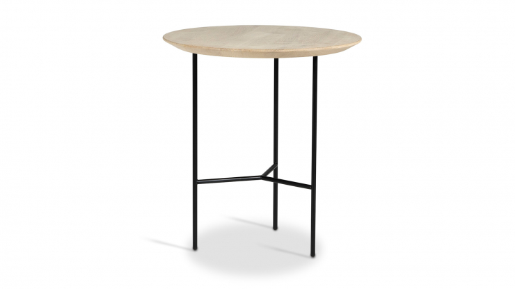 Tribeca sidobord såpad rustik ek/svart