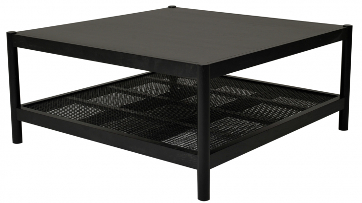 Raffels soffbord svart ek 90cm