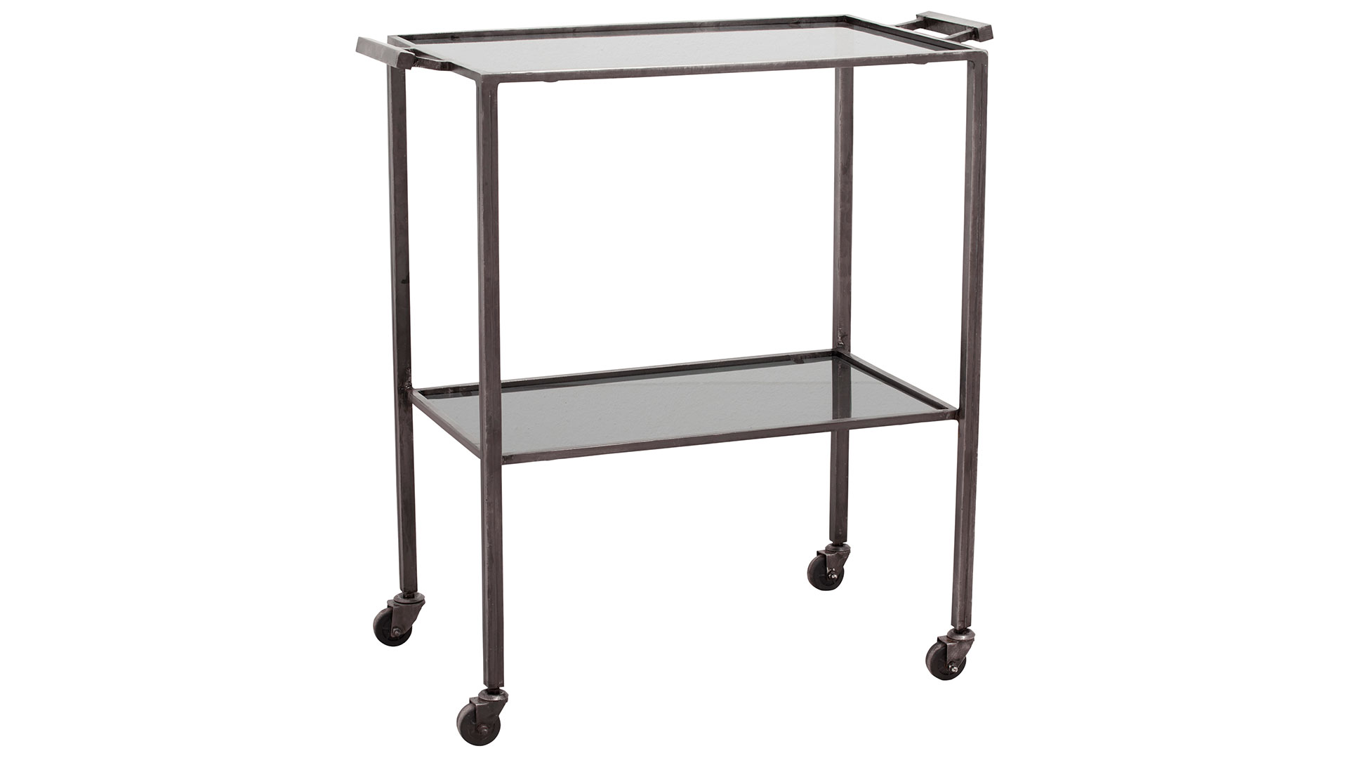 Tone sidobord rullvagn metall/glas