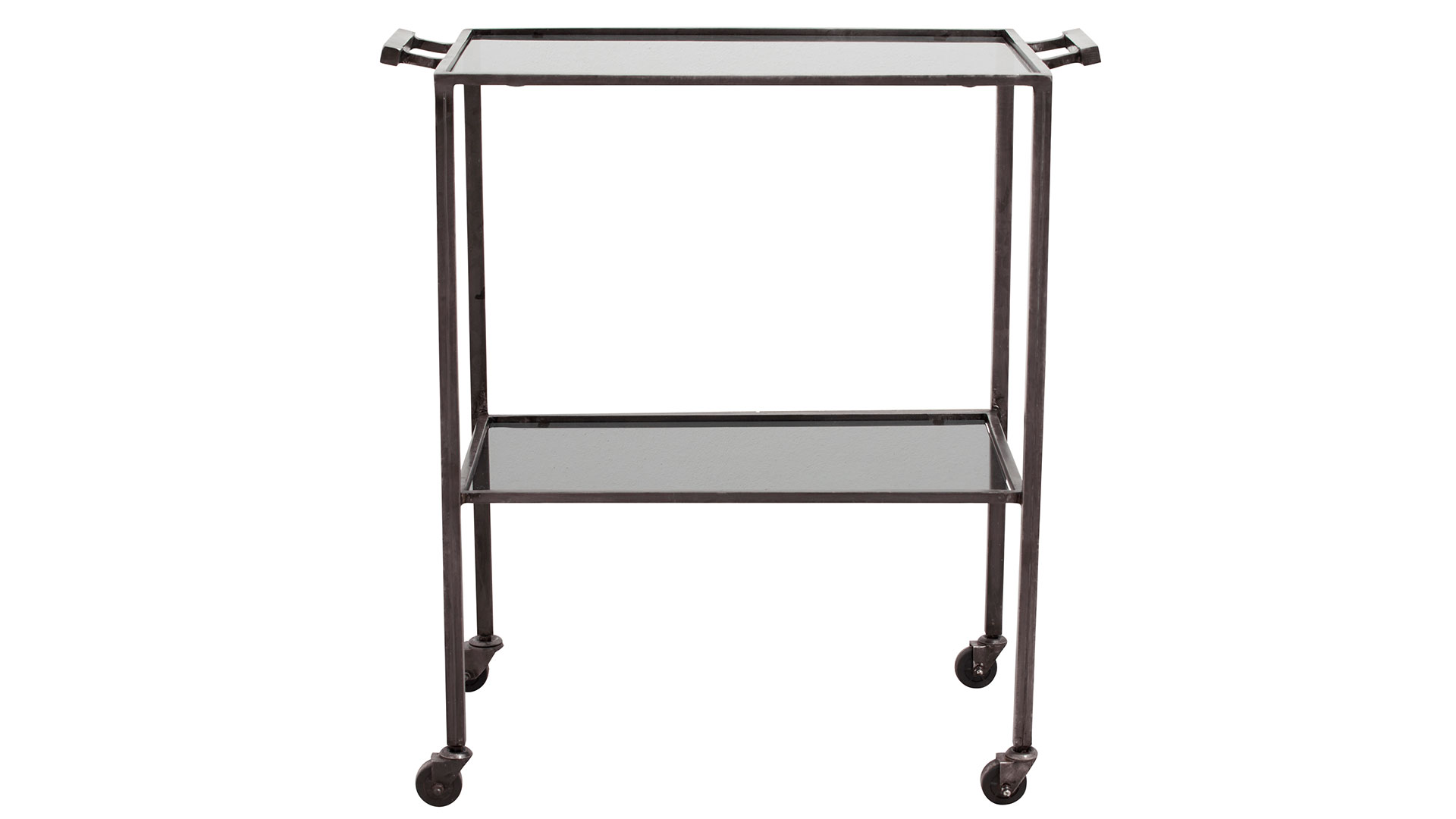 Tone sidobord rullvagn metall/glas