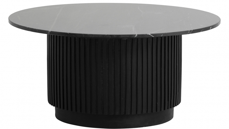 Erie soffbord svart/marmor 90cm