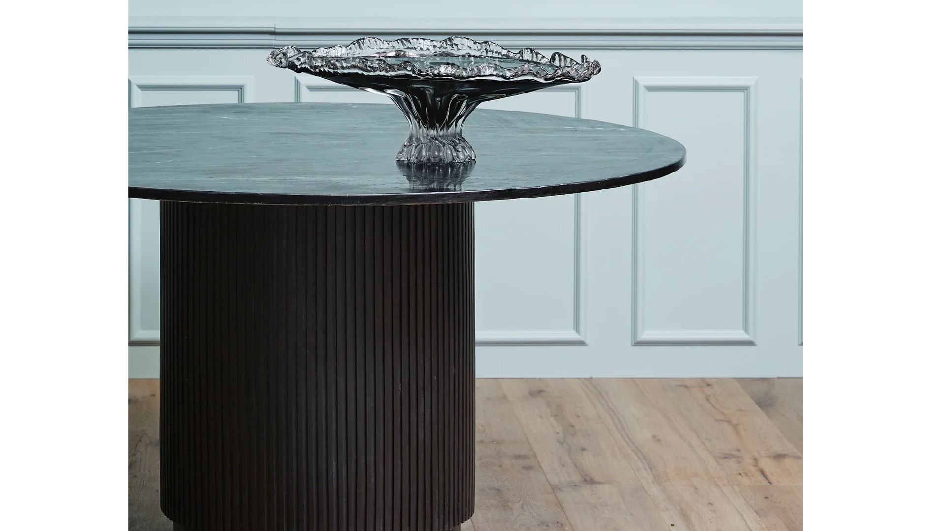 Erie runt matbord svart/marmor