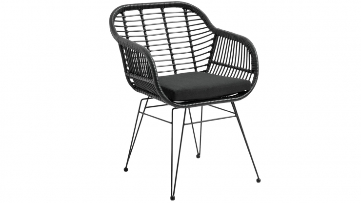 Gardy stol svart konstrotting/tyg