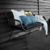 Gardy soffa svart konstrotting/tyg
