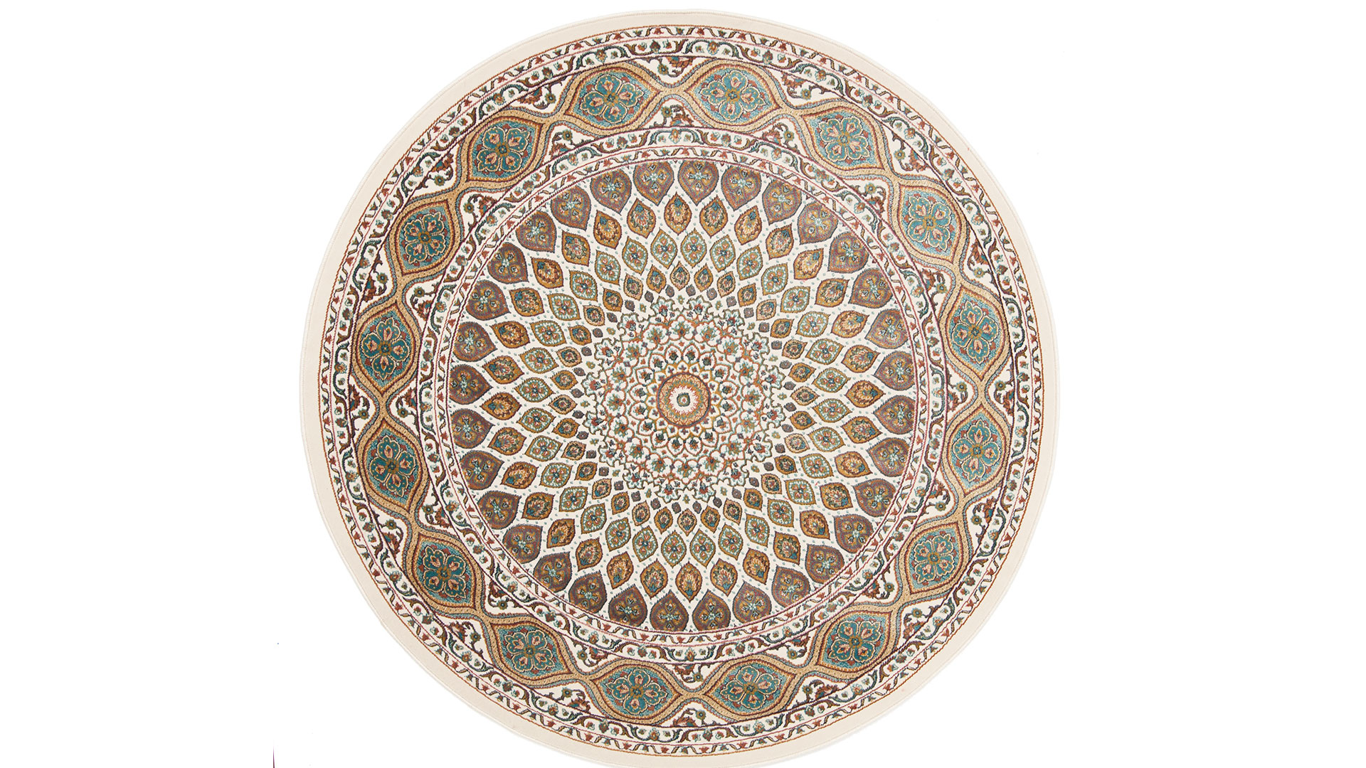 Nain relief rund matta coral 200cm
