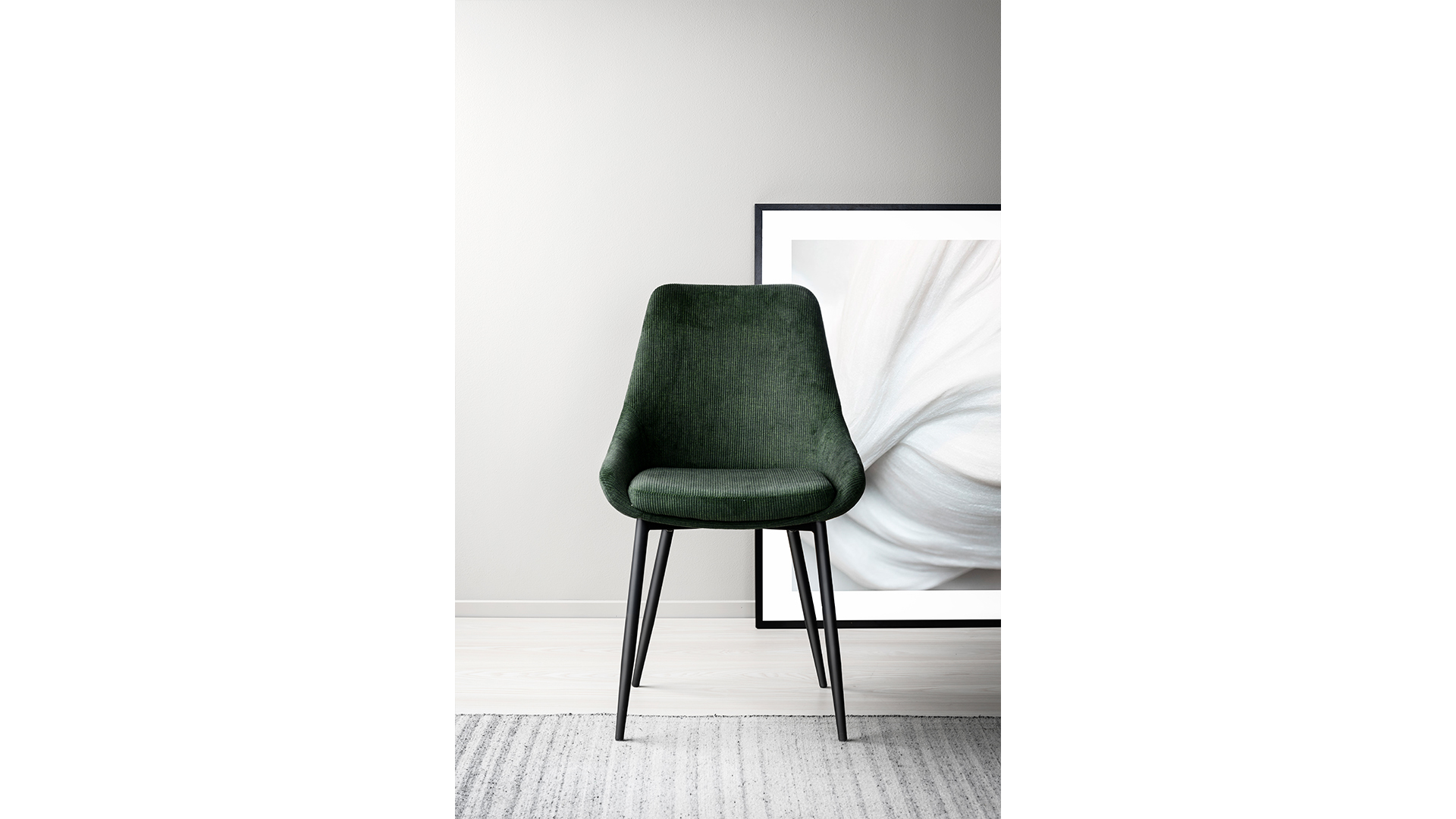 Sierra stol sammet grön