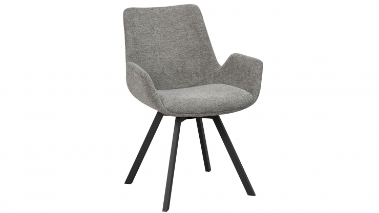 Norwell karmstol med snurr grå/svart