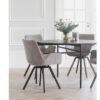 ROW-110531_2 Norwell karmstol med snurr beige/svart