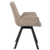 ROW-110531_5 Norwell karmstol med snurr beige/svart