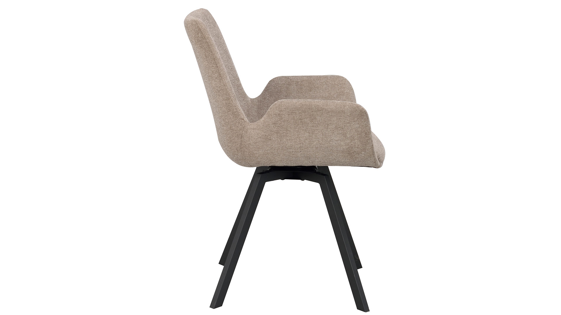 ROW-110531_5 Norwell karmstol med snurr beige/svart