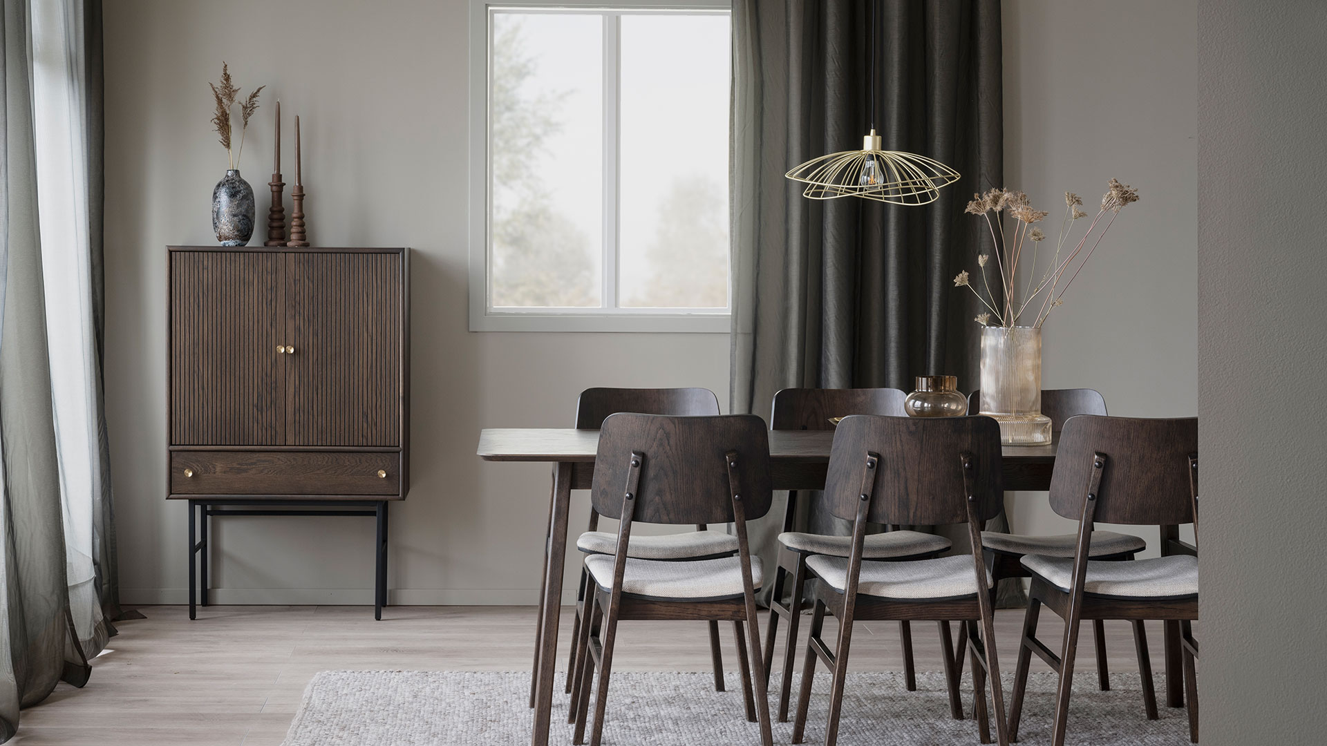 Nagano stol brun/beige