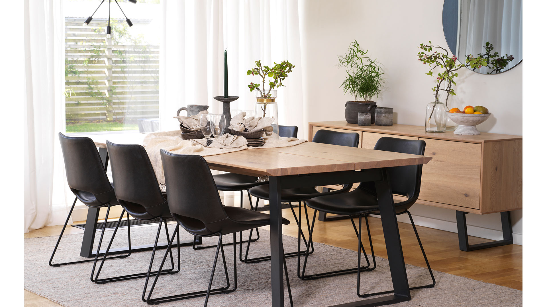 Melville matbord vitpigm. vildek 210cm