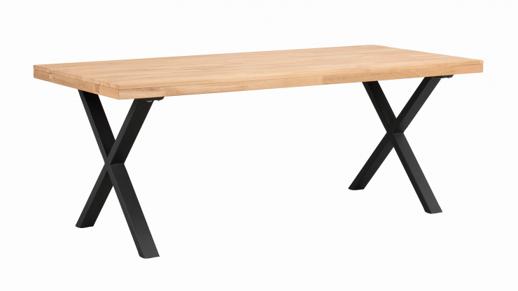 Brooklyn matbord X-ben lackad ek 220cm