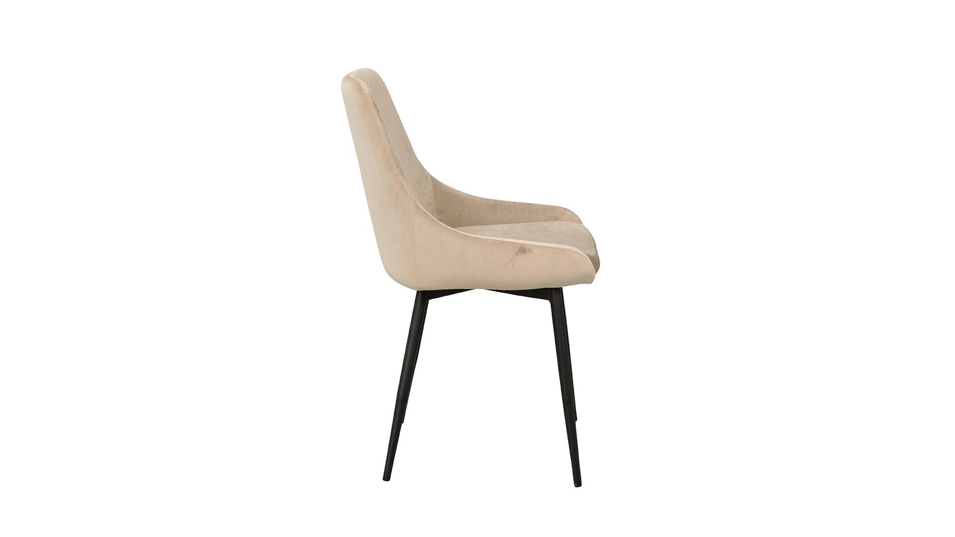 Sierra stol sammet beige