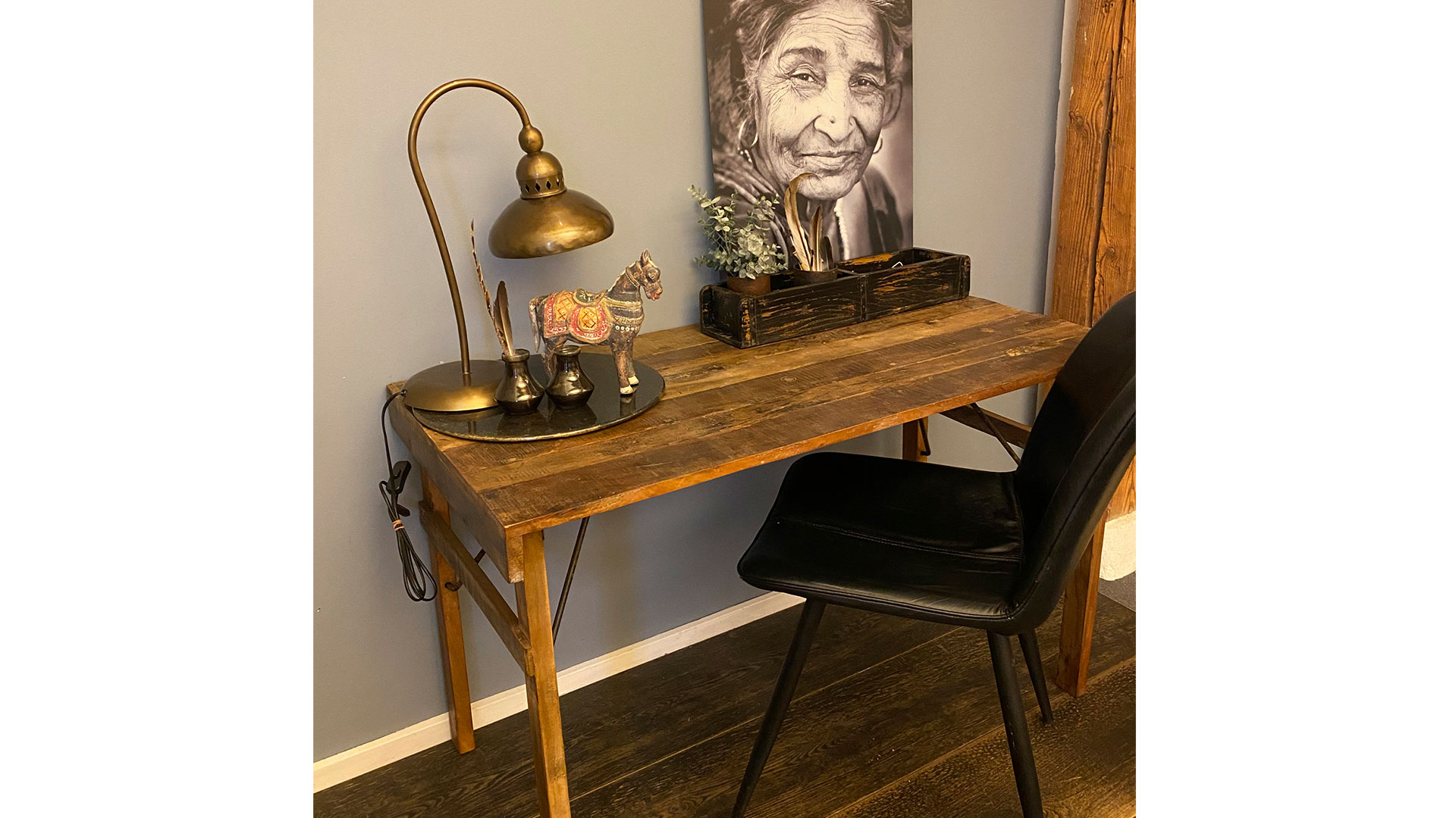 York bord vintage rustik trä