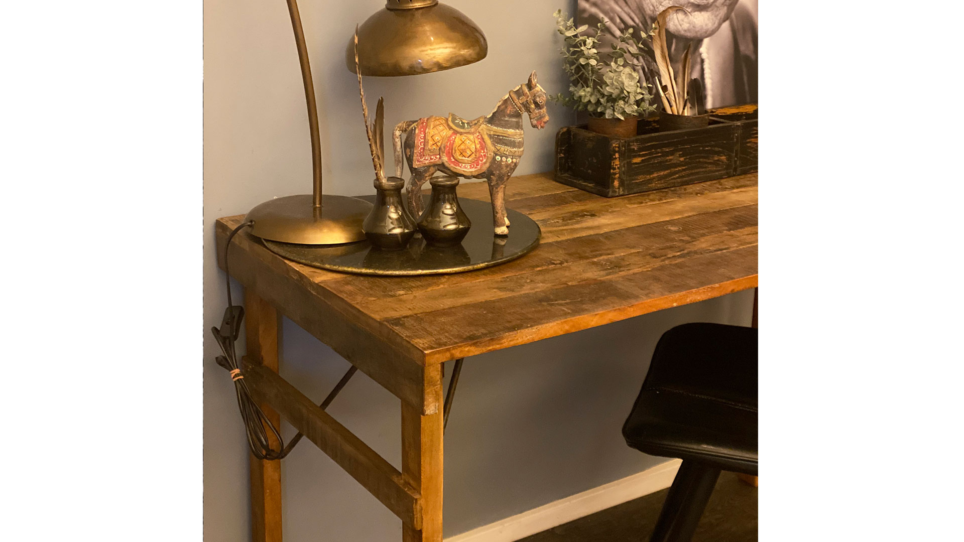 York bord vintage rustik trä