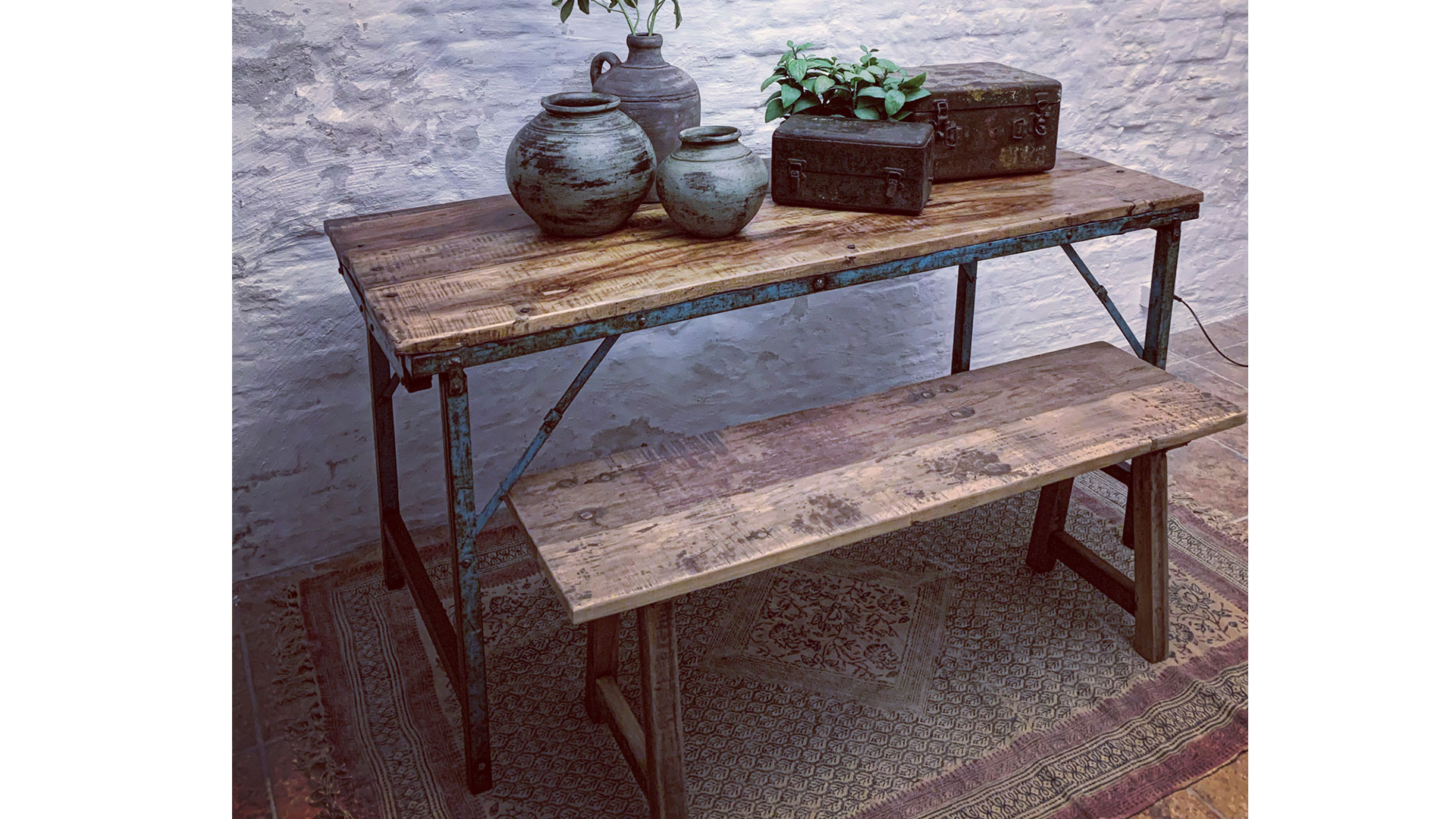 SN-361004_2 London bänk återvunnen rustik trä