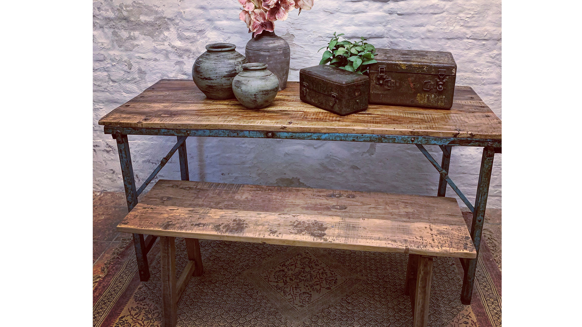 SN-361004_3 London bänk återvunnen rustik trä