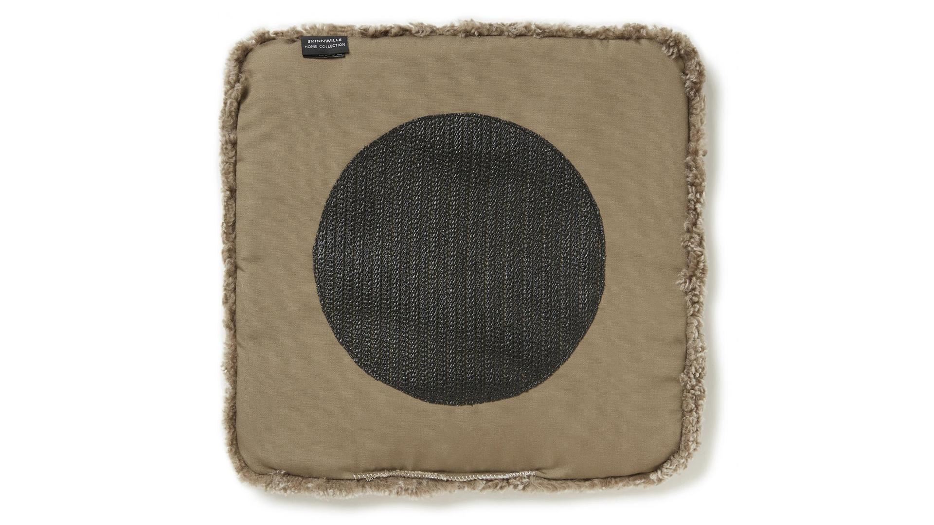 Curly pad sittdyna fårskinn light brown 40x40cm