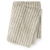 Stripy pläd fuskpäls taupe