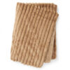 Stripy pläd fuskpäls cognac
