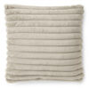 Stripy kudde fuskpäls taupe 45x45cm