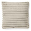 Stripy kudde fuskpäls taupe 45x45cm