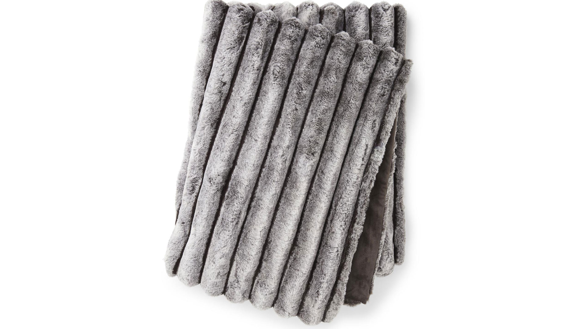 Rocky pläd fuskpäls smoke
