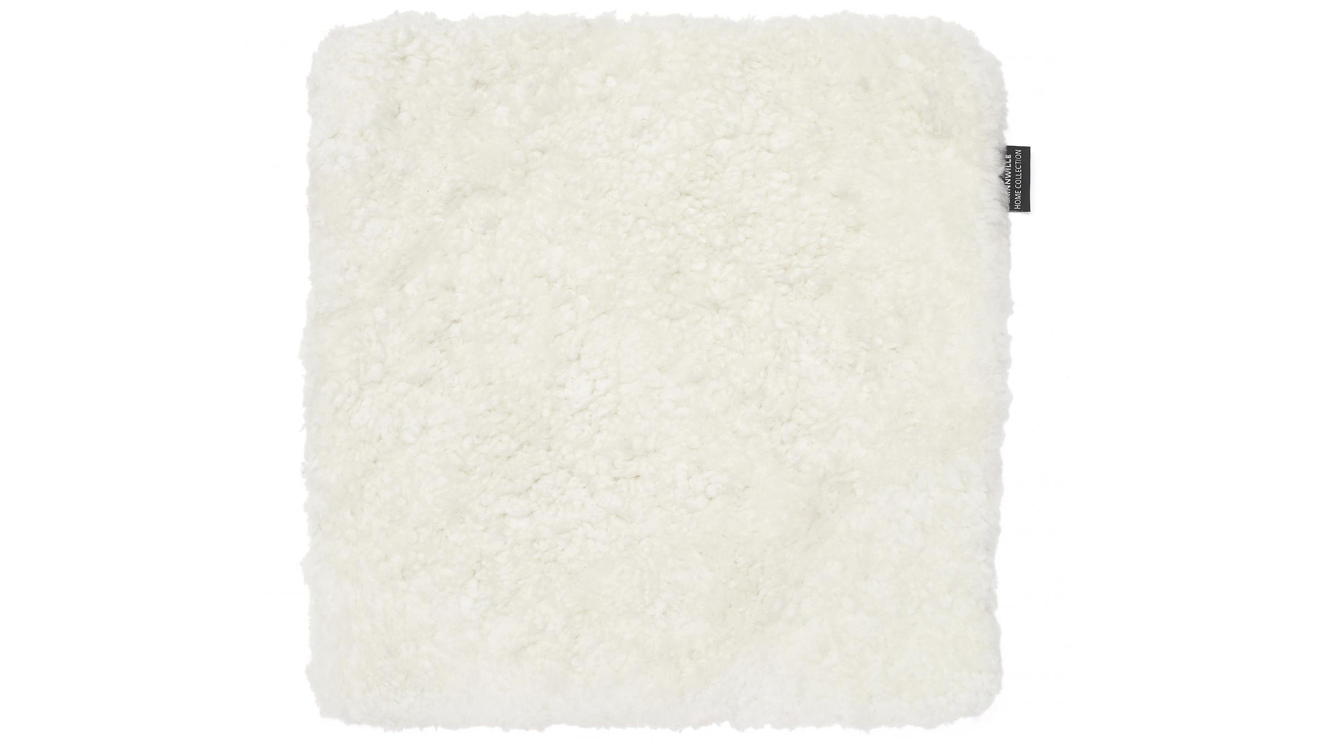 Curly sittdyna fårskinn white 40x40cm