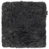 Curly sittdyna fårskinn dark grey 40x40cm
