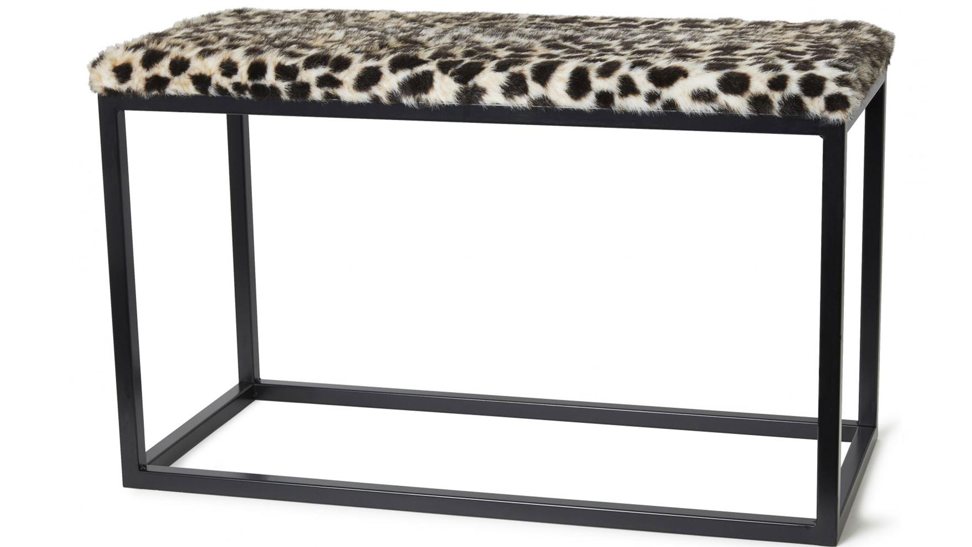 SW-ST8088199_1 Palle bänk L fuskpäls leopard/svart