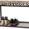 SW-ST8088199_2 Palle bänk L fuskpäls leopard/svart