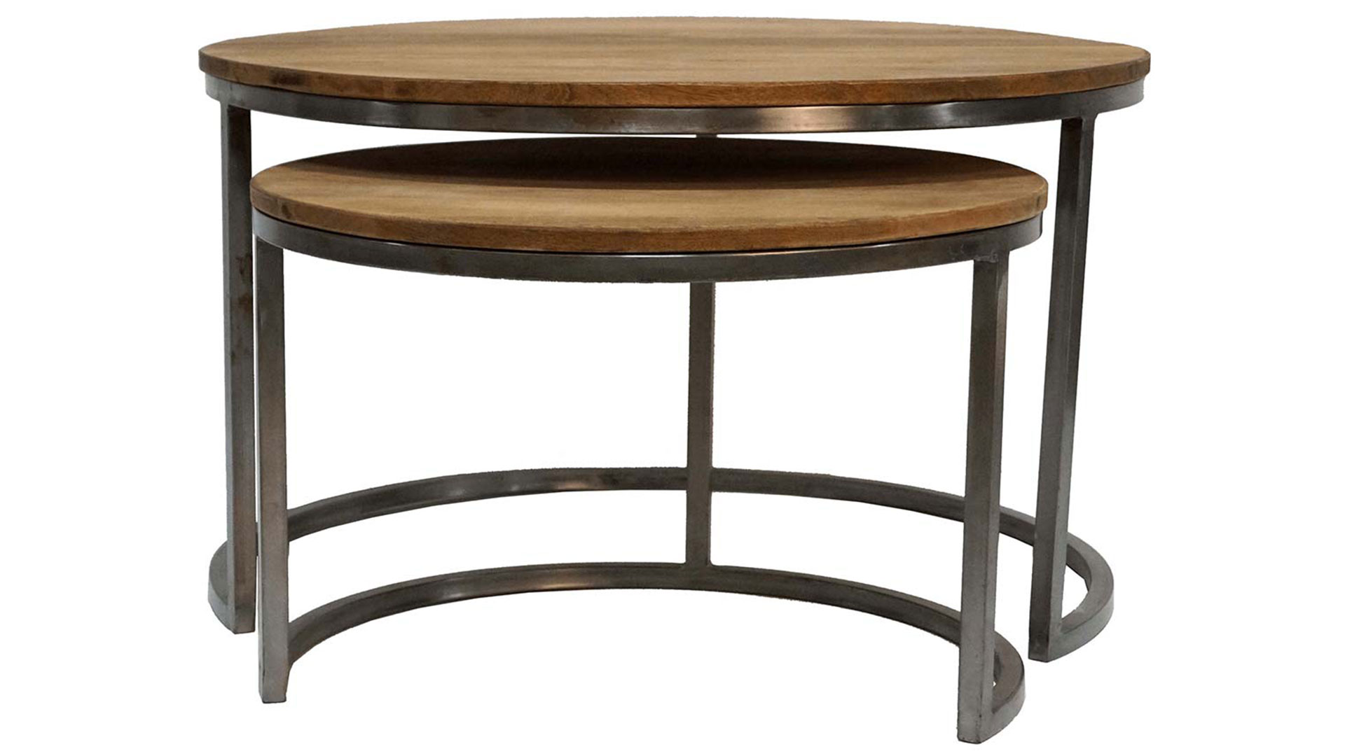 TML-D04010_1 Paris soffbord järn/återvunnen trä 2-set