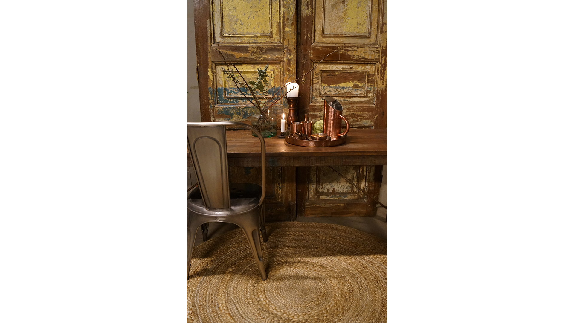 Industri stol shiny metall