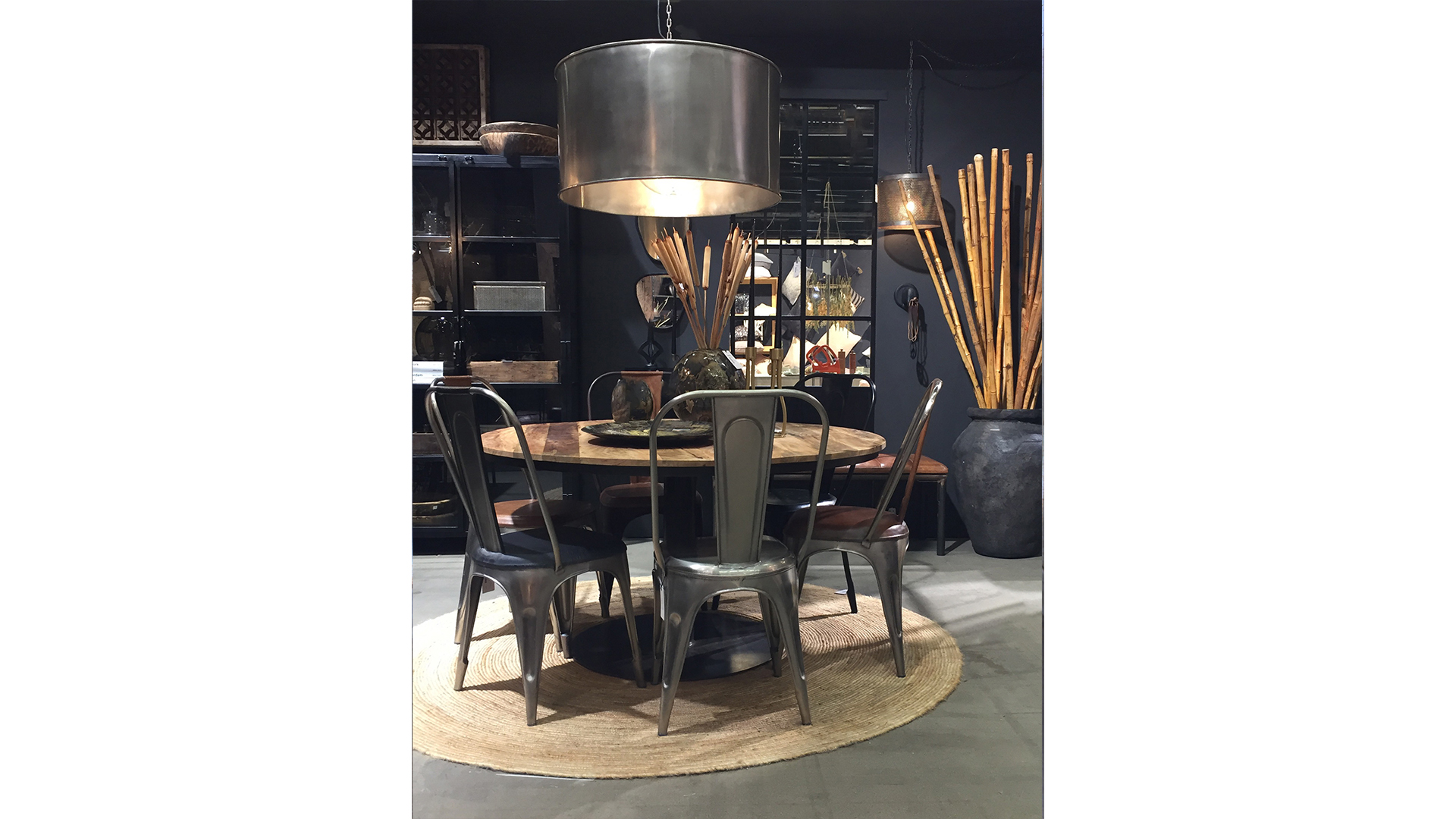 Industri stol shiny metall