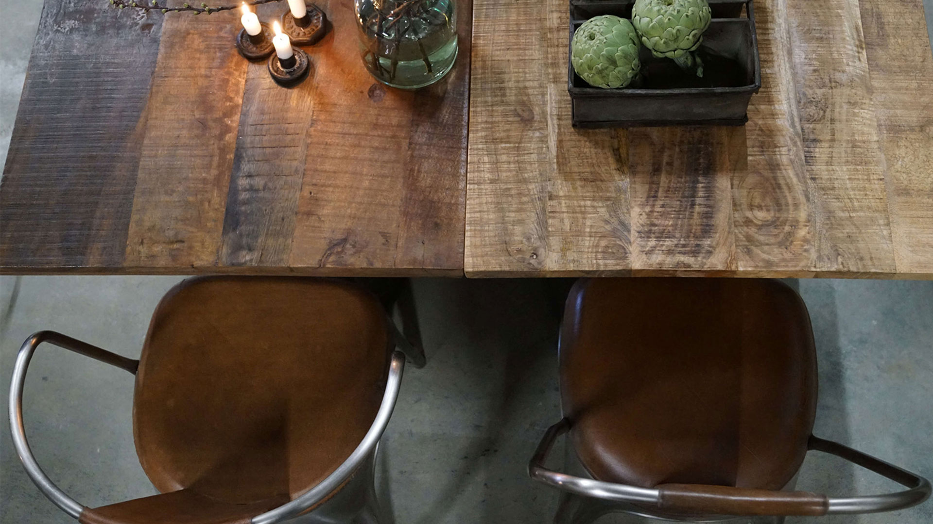 Industri stol shiny/brun