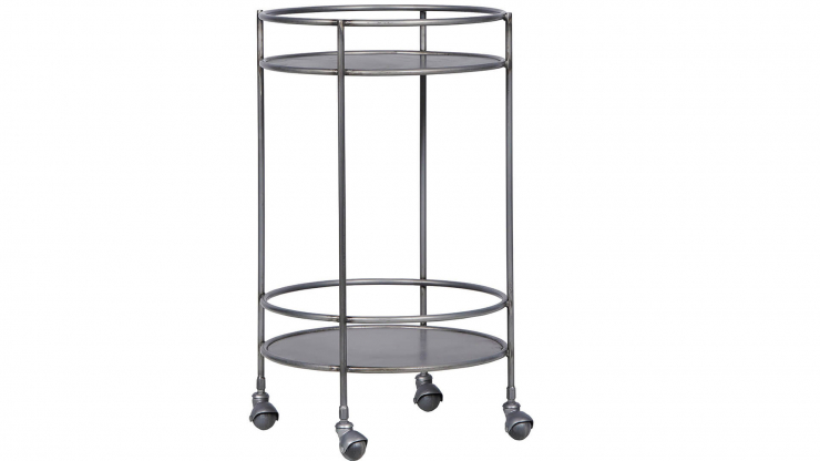 Duke sidobord med hjul järn