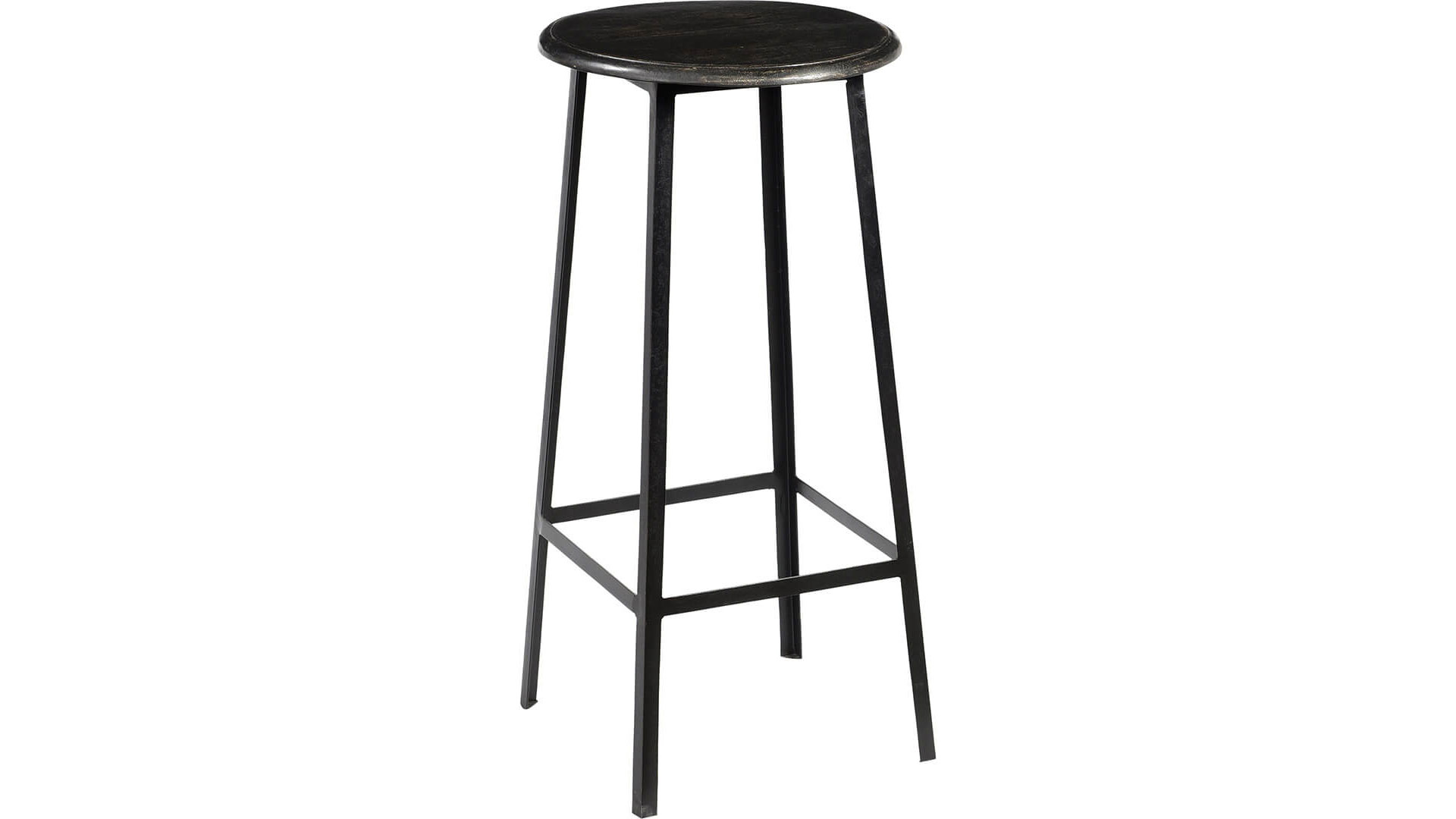 Holly barpall svart järn/trä med patina
