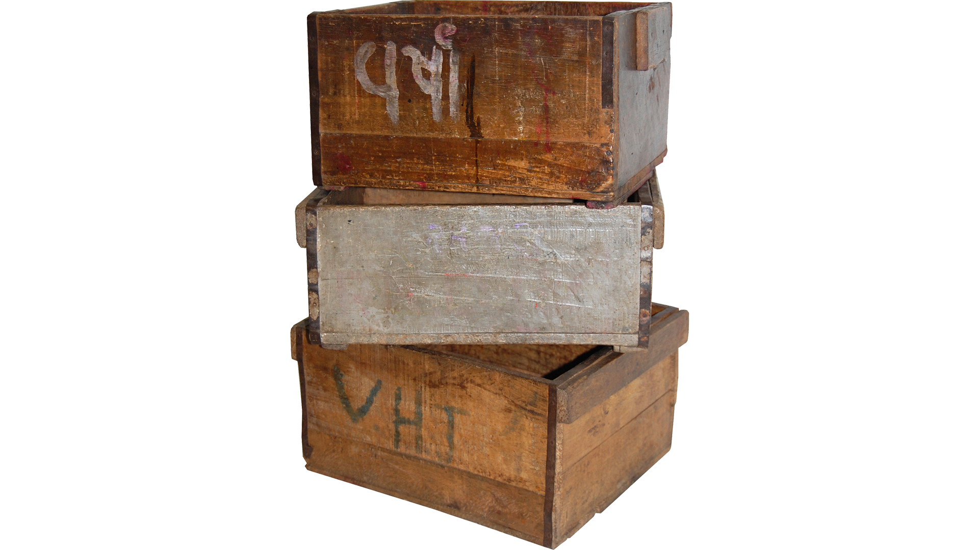 Frank trälåda med patina 3-set