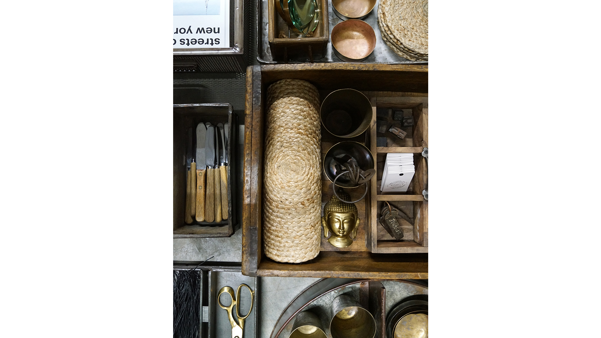 Frank trälåda med patina 3-set