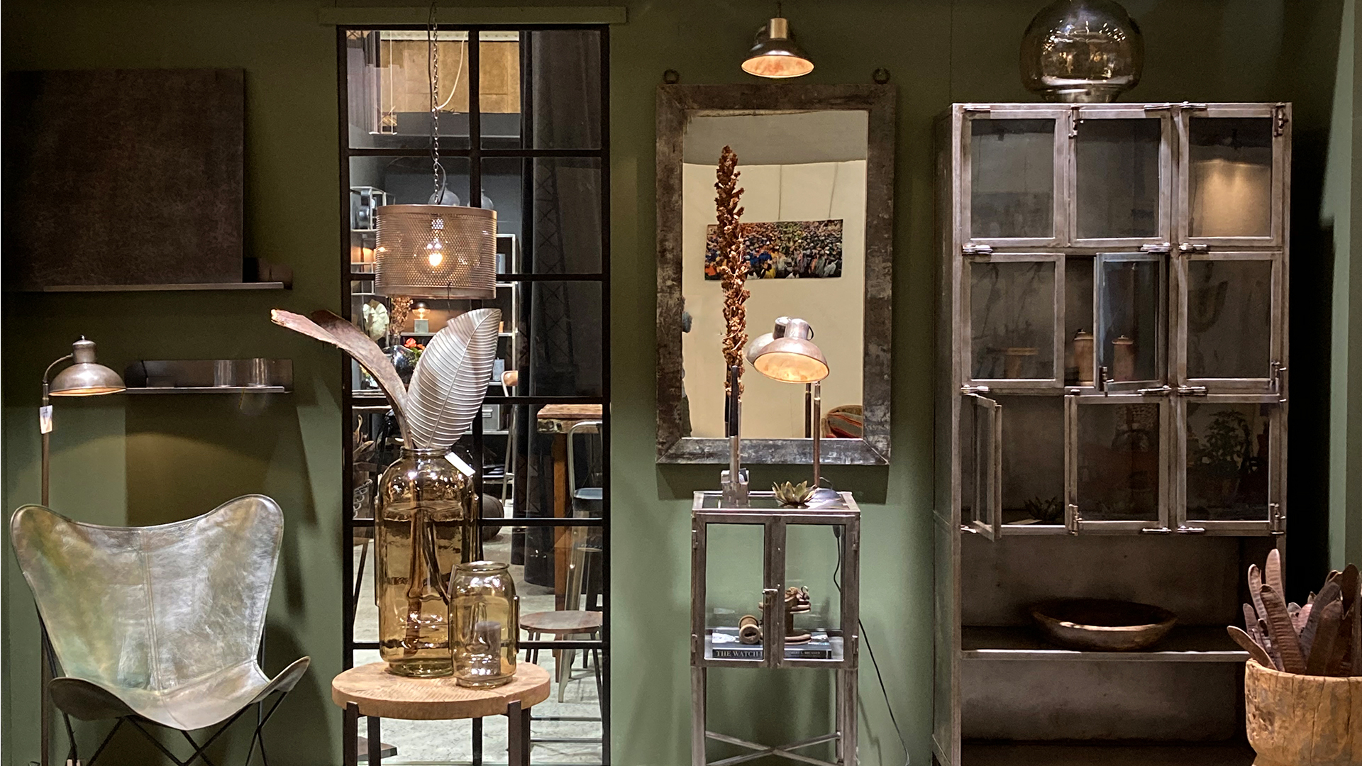 Iron spegel järn med patina