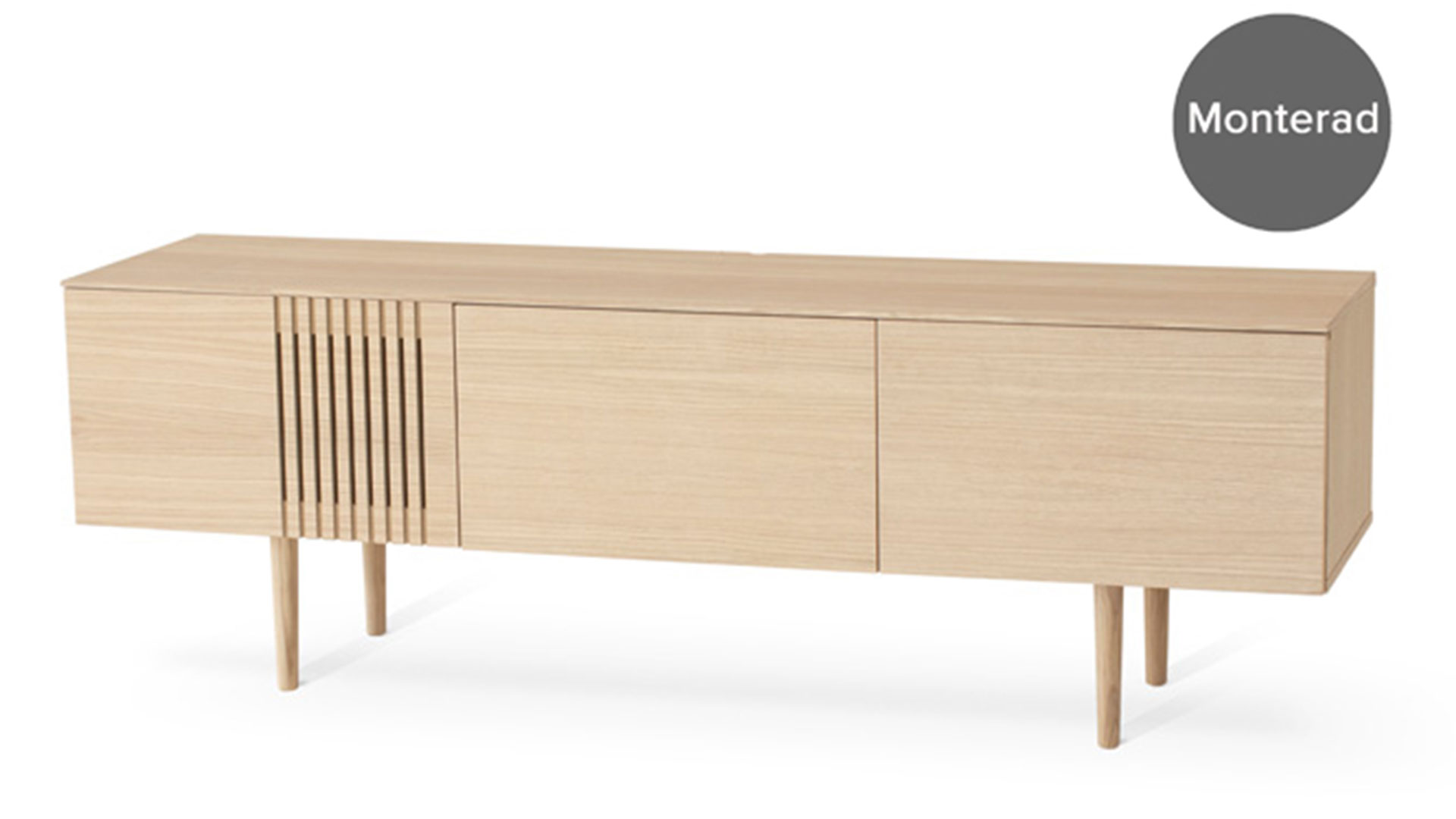 Joel mediabänk vitoljad ek 150cm