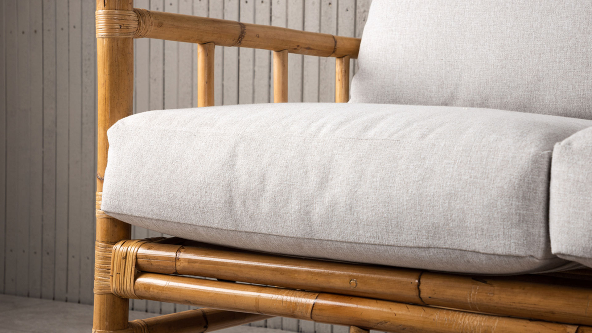 Cane rottingsoffa 3-sits natur