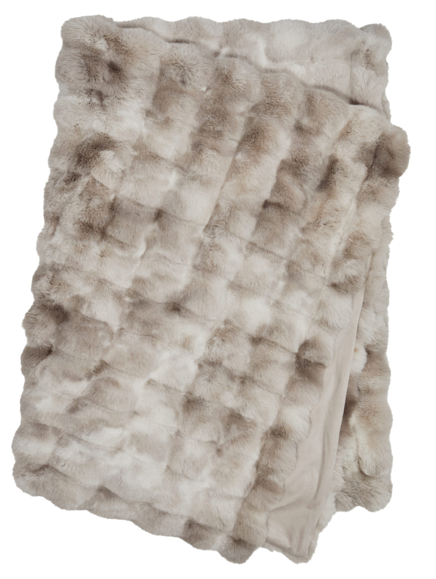Misty Faux Fur Blanket, Sand