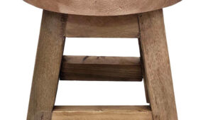 Nordic mini pall, rund, återvunnen trä